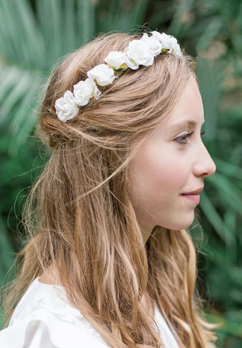 couronne fleurs blanches fille mariage
