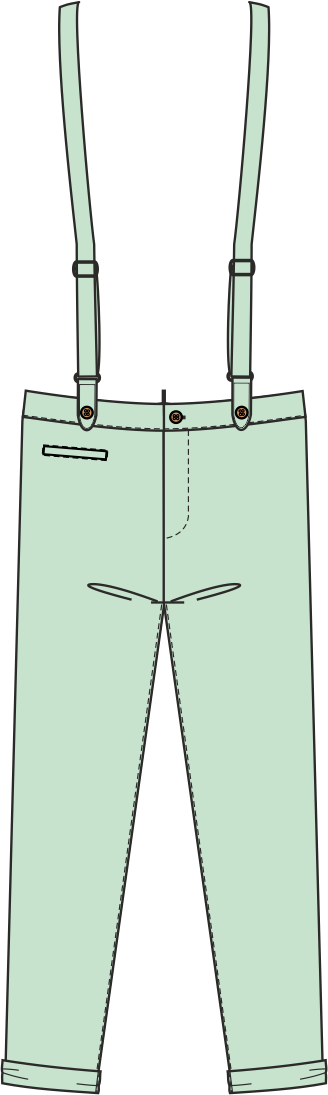 Pantalon Gaston Vert aqua