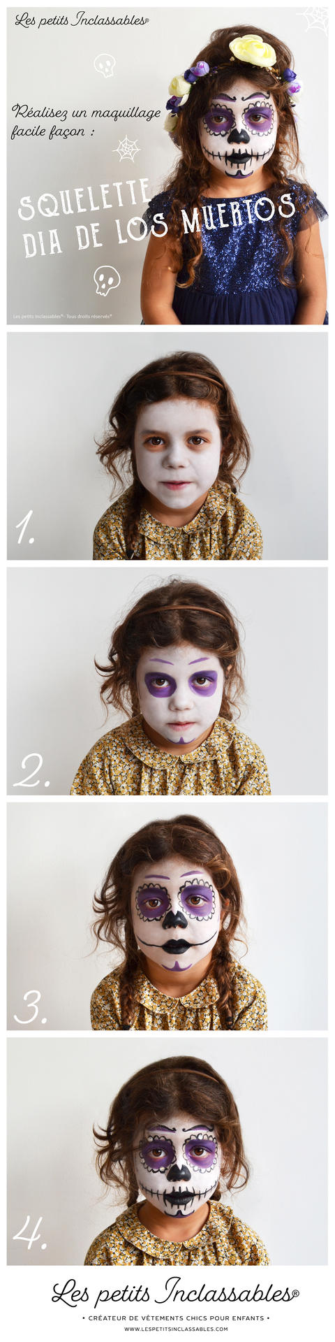 Maquillages et tenues d'Halloween pour enfants