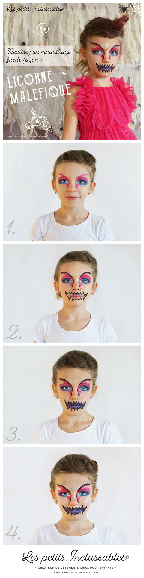 Maquillages et tenues d'Halloween pour enfants